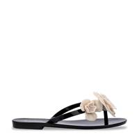 Women's Harmonic Petals Flip Flop Sandal BLACK/BEIGE view