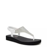 Women's Meditation Rockstar Sandal White view