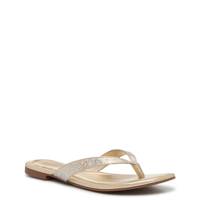 Tesha Rhinestone Flip Flop Sandal PLATINO view