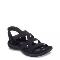Women's Hands Free Slip-ins Reggae Slim Stretch Flex Sandal BLACK view
