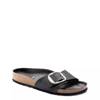 Women's Madrid Big Buckle Sandal BLACK LEATHER view