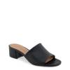 Womens' Como Lizard Embossed Sandal Black view