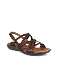 Women's Altheda Flat Sandal DARK BROWN view
