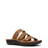 Women's Laurieann Emma Wide Wdith Flat Sandal TAN LEATHER view