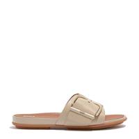 Women's Maxi-Buckle Flat Sandal BEIGE LEATHER view