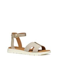 Women's D Dandra B Sandal LIGHT GOLD/LIGHT TAUPE SUEDE view