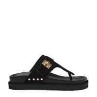 Women's Thona Flat Sandal Suede BLACK view