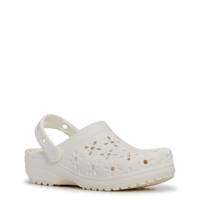 Unisex Classic Floral Cut Out Clog CHALK view