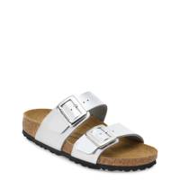 Women's Sydney Luxe Buckle Footbed Sandal Silver view
