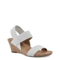 Women's Attic Wedge Sandal White Fabric view