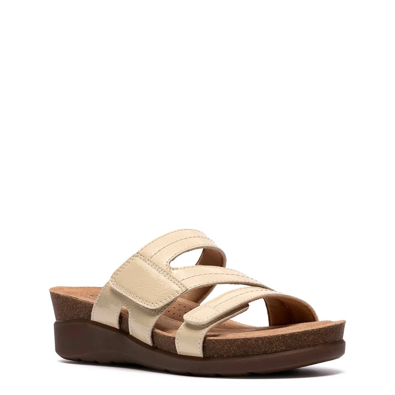 Clarks Women's Calenne Holly Wide Width Slip-on Sandal