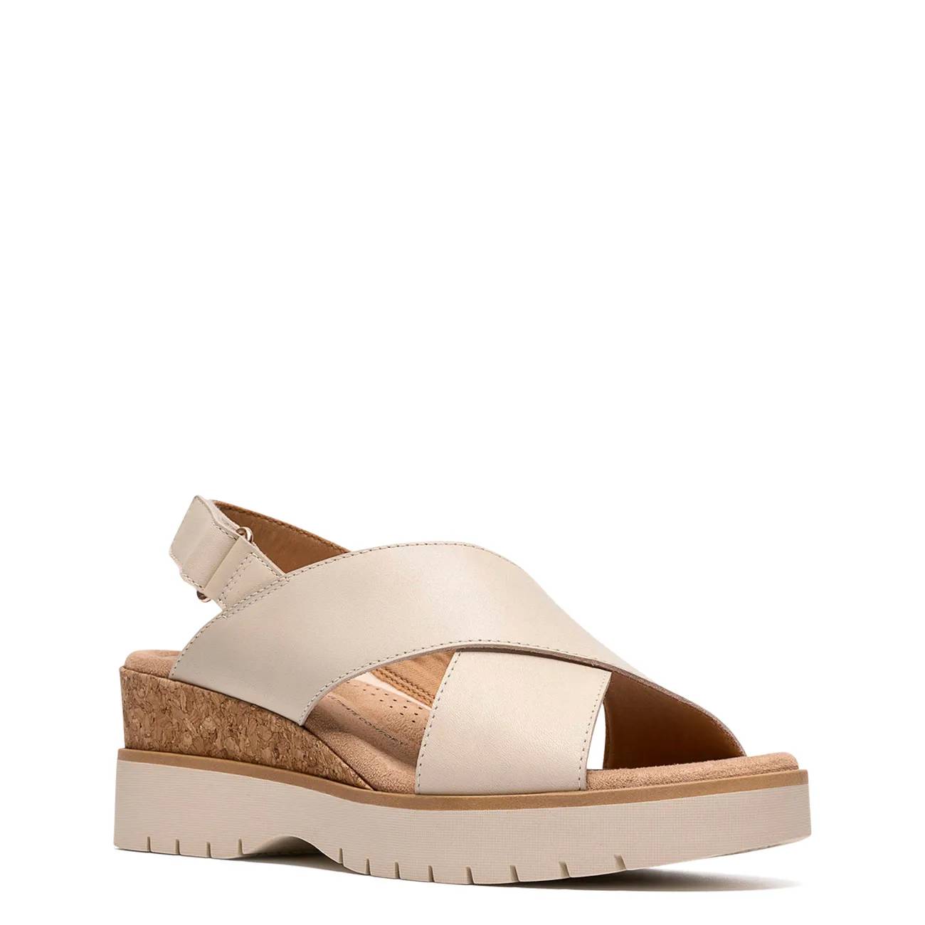 Clarks Women's Diaz Cross Wide Width Wedge Sandal