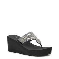 Women's Zeena Shimmer Wedge Sandal BLACK view