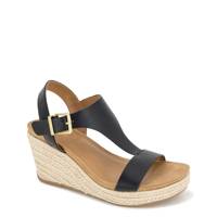 Women's Card Wedge Sandal BLACK view