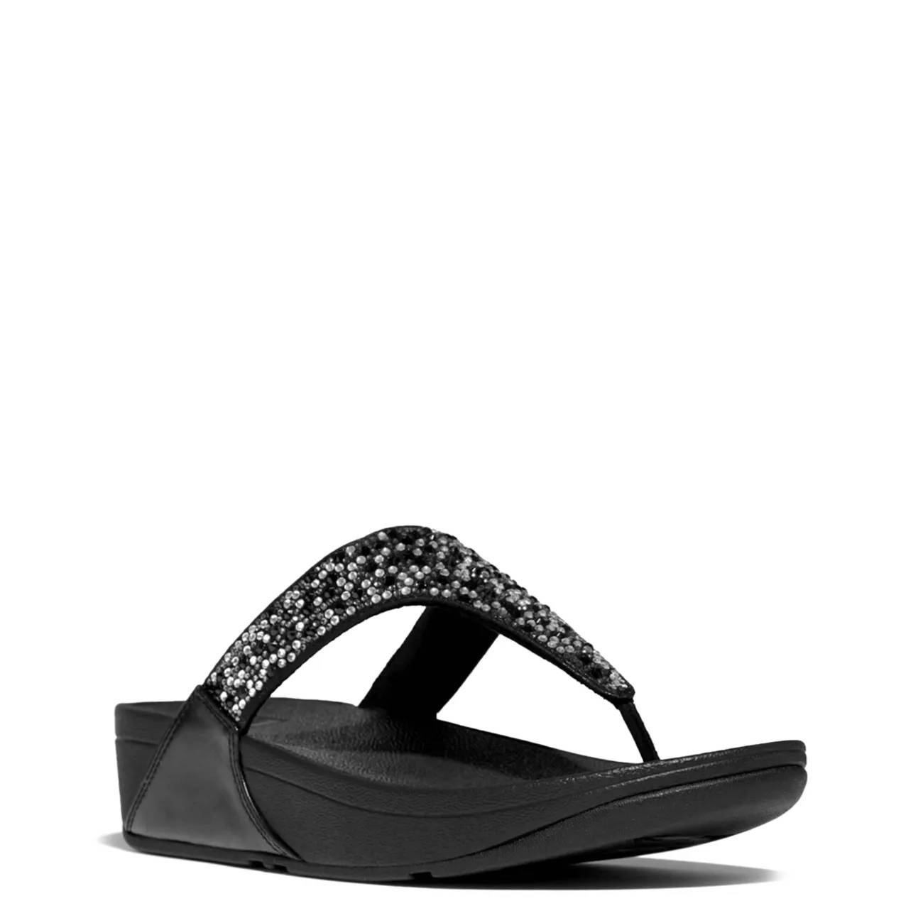 FitFlop Women's Lulu Crystal-Mix Toe-Post Sandal