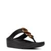 Women's Fino Resin Hoop Toe-Post Sandal ALL BLACK view
