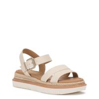 Women's Flatform Espadrille Sandal WHITE LEATHER view