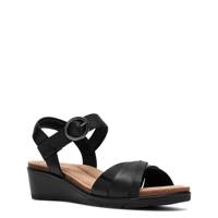 Women's Kacha Twist Wedge BLACK LEATHER 0 view