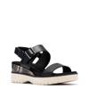 Women's Diaz Rose Wedge Sandal BLACK COMBI LEATHER view