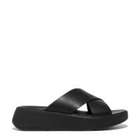 Women's F Mode Wedge Sandal BLACK LEATHER view