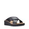 Women's Jillian Gem Wedge Sandal BLACK LEATHER WIDE view