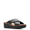 Women's Wrenly Ivy Wedge Sandal BLACK LEATHER WIDE view