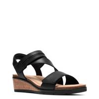 Women's Kacha Wave Wedge BLACK LEATHER 0 view