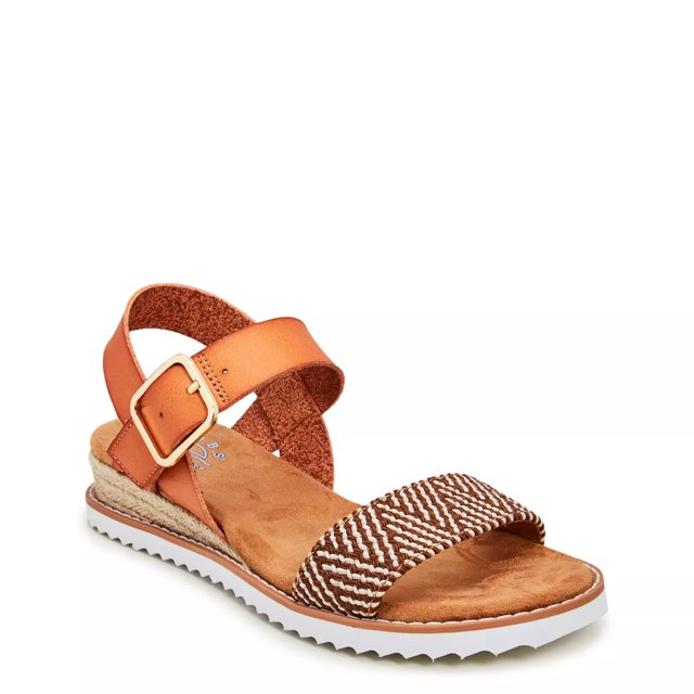 BOBS By Skechers Desert Kiss Low Wedge Sandal | The Shoe Co.