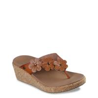 Cali Arch Fit Beverlee Rare Blossom Wedge Sandal TAN view