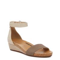 Neriah Wedge Sandal TAUPE NUBUCK WIDE view