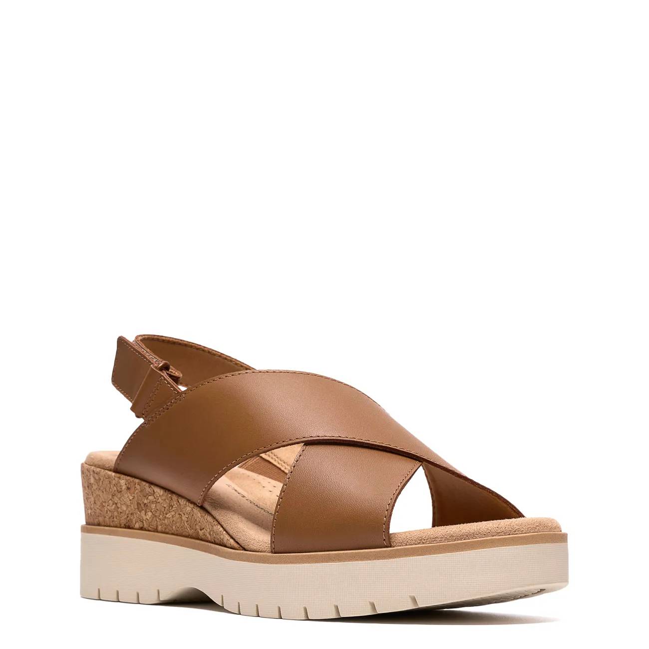 Clarks Women's Diaz Cross Wide Width Wedge Sandal