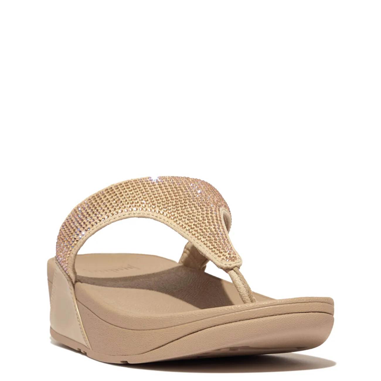 FitFlop Women's Lulu Crystal Embellished Toe-Post Sandal