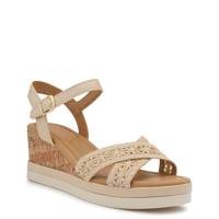 Women's X Band Suede Wedge Sandal NATURAL/VANILLA view