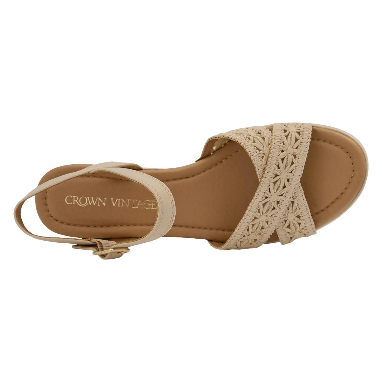Women's X Band Suede Wedge Sandal