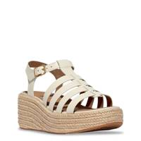 Women's Platform Espadrille Fisherman Wedge Sandal PARIS BEIGE LEATHER view
