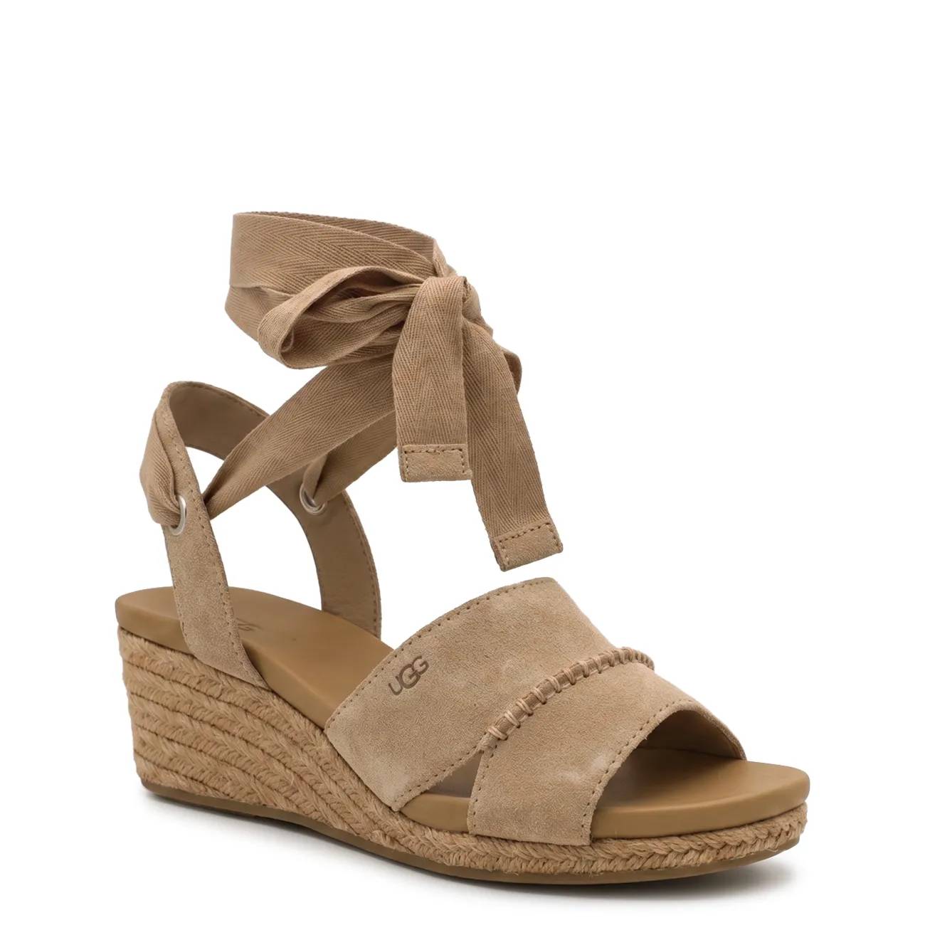 UGG Women's Taia Ankle Wrap Espadrille Wedge Sandal