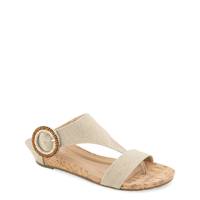 Women's Greatbuck Slide Sandal NATURAL/PLATINUM view