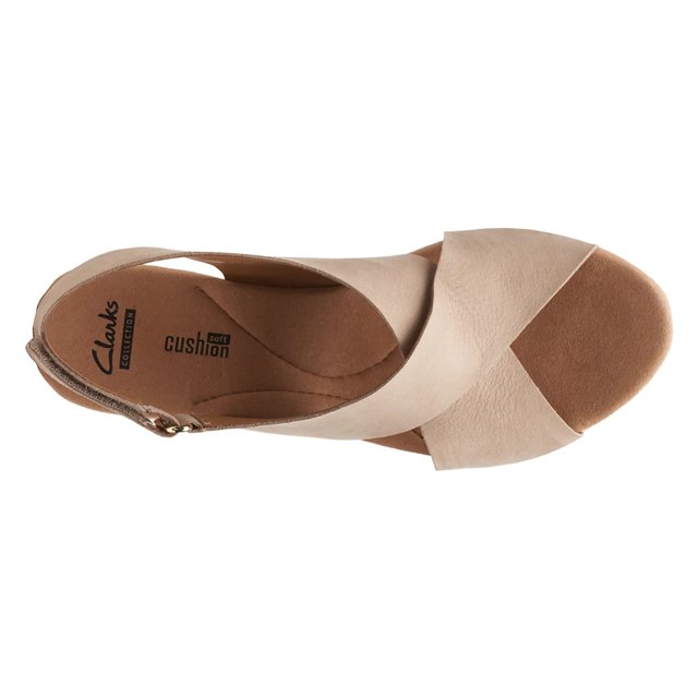 NUOVO CON SCATOLA! Clarks Annadel Eirwyn sandali con zeppa donna neri
