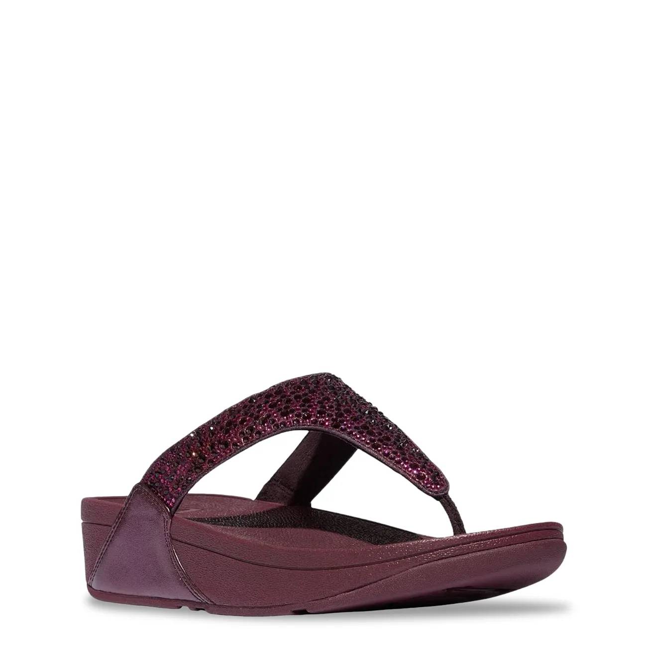FitFlop Women's Lulu Crystal-Mix Toe-Post Sandal