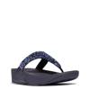 Women's Lulu Crystal-Mix Toe-Post Sandal MIDNIGHT NAVY view