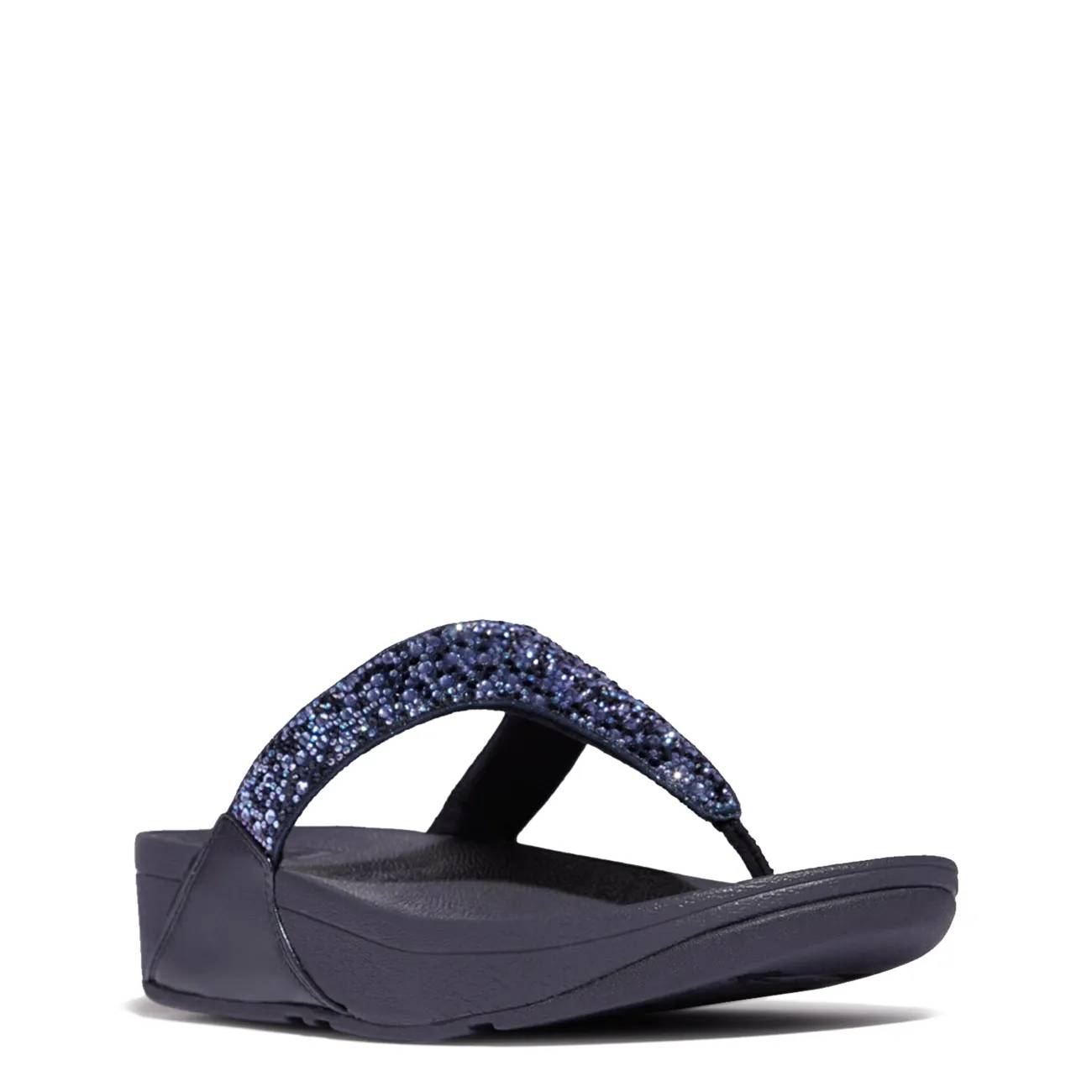 FitFlop Women's Lulu Crystal-Mix Toe-Post Sandal