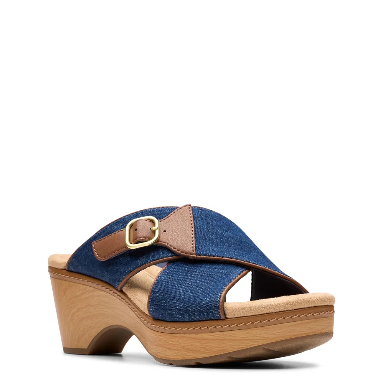 Clarks Women's Seannah Nora Wedge Heel In Blue