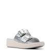 Women's Drift Buckle Wedge Sandal SILVER METALLIC view