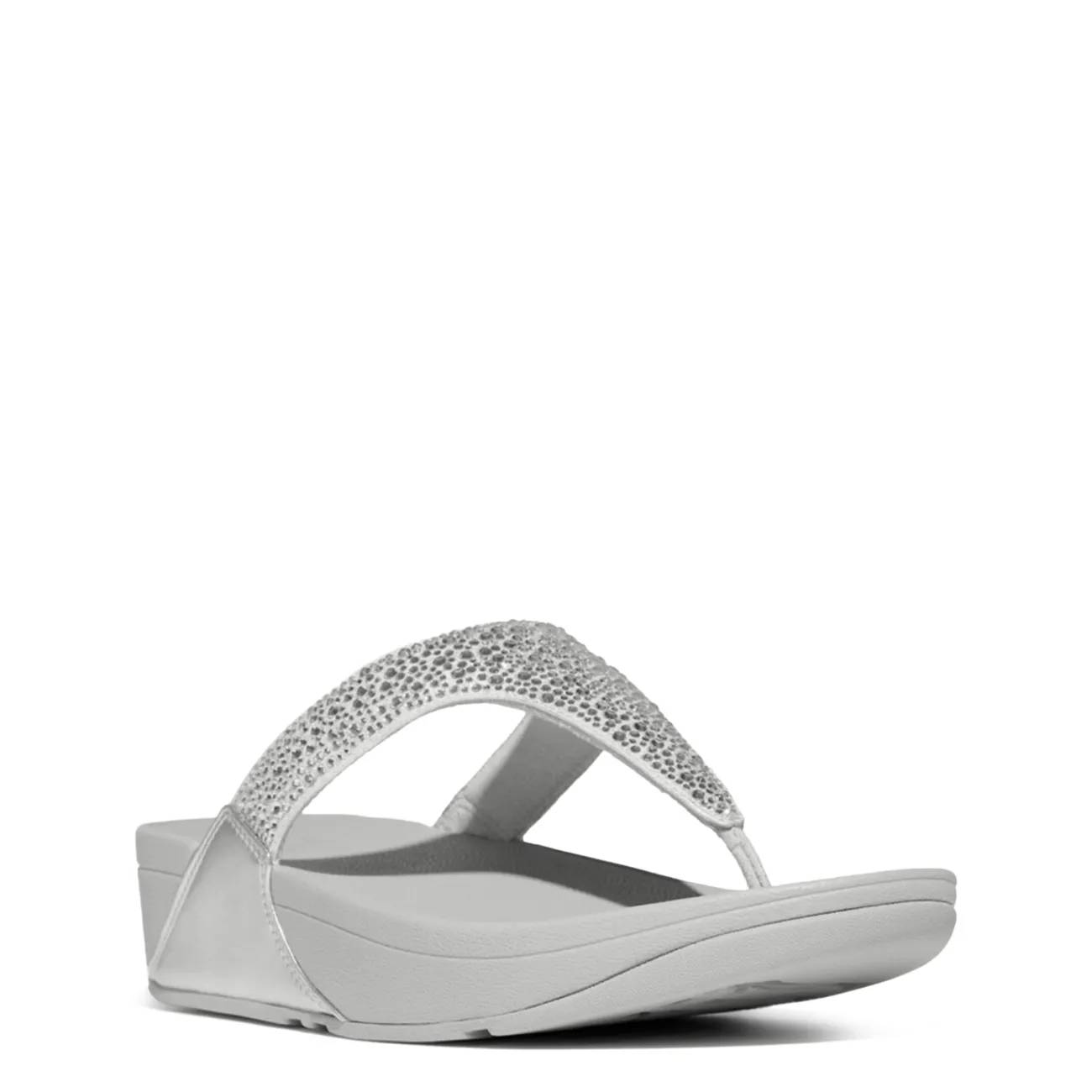 FitFlop Women's Lulu Crystal-Mix Toe-Post Sandal