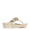 Women's Lulu Padded Knot Toe Post Sandal PLATINO METALLIC LEATHER view