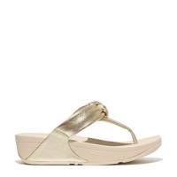 Women's Lulu Padded Knot Toe Post Sandal PLATINO METALLIC LEATHER view