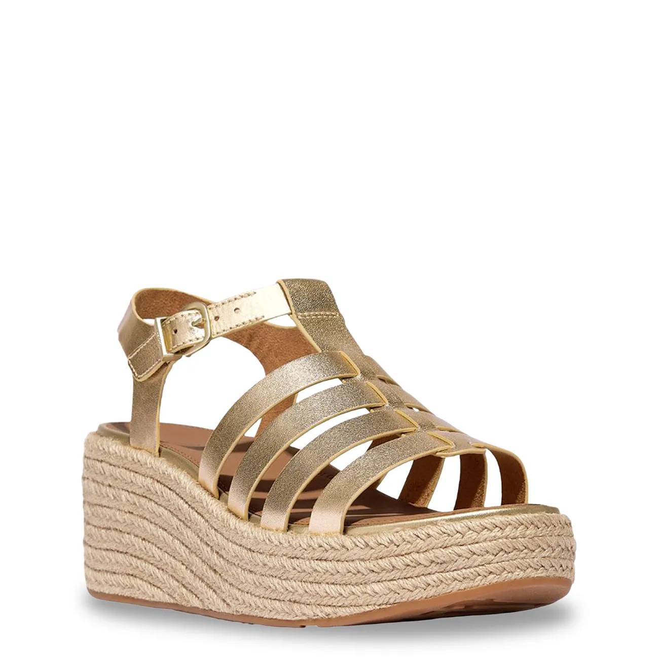 FitFlop Women's Platform Espadrille Fisherman Wedge Sandal