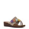 Wedge Elastic Sandal Beige/Multi view