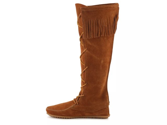 Lace Up Fringe Boot