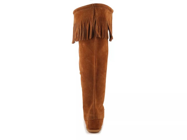 Lace Up Fringe Boot